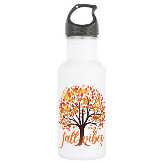 Fall Vibes – Cosy Fall Tree 532 Ml Water Bottle (Front)