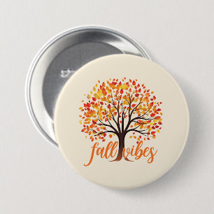 Fall Vibes – Cosy Fall Tree 7.5 Cm Round Badge