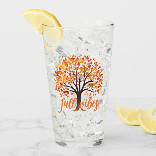 Fall Vibes – Cosy Fall Tree Glass (Front Ice)