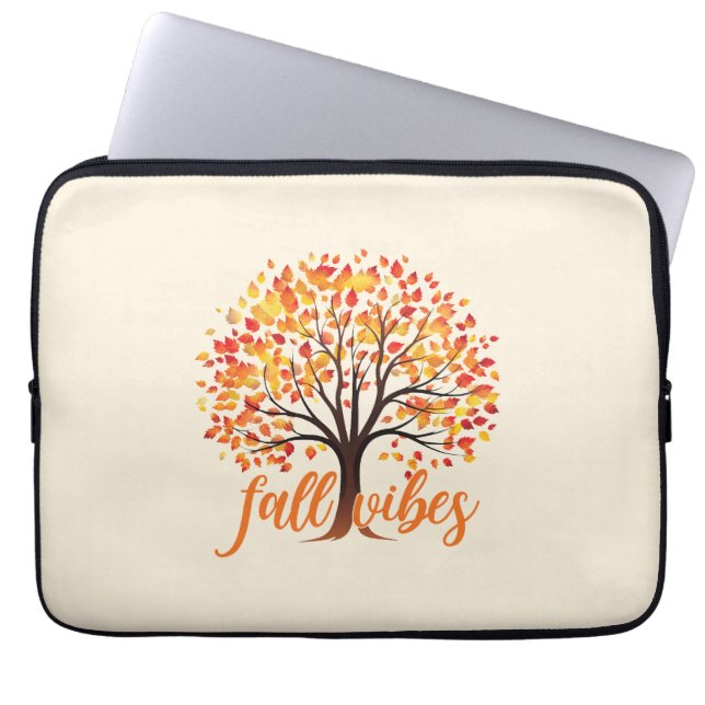 Fall Vibes – Cosy Fall Tree Laptop Sleeve (Front)