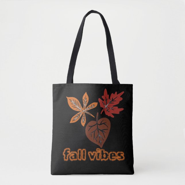 Fall Vibes Cute Autumn Leaves Tote bag  (Front)
