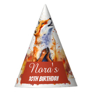 Fall Vibes Fox - Birthday Party Hat