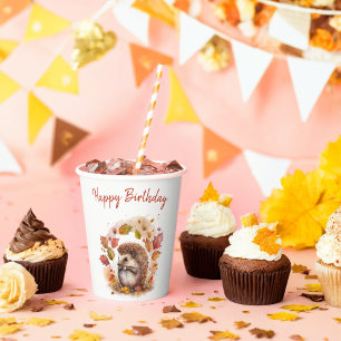 Fall vibes Hedgehog - Birthday  Paper Cups
