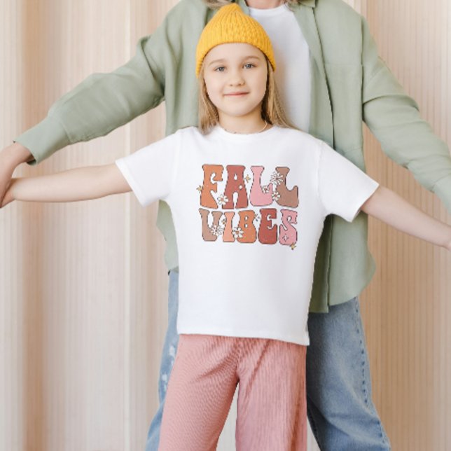 Fall Vibes Kids Shirt, Autumn Thanksgiving Kids T-Shirt (Creator Uploaded)
