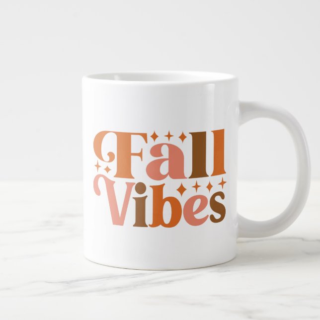 Fall Vibes Large Coffee Mug (Right)