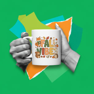 Fall Vibes Letter Block Coffee Mug