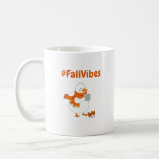 Fall Vibes Mug – Cute Duck Coffee Autumn Design