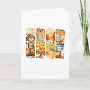 Fall Vibes Pumpkin Season Thanksgiving Autumn Leav Card