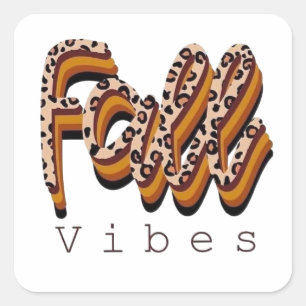 Fall Vibes Square Sticker