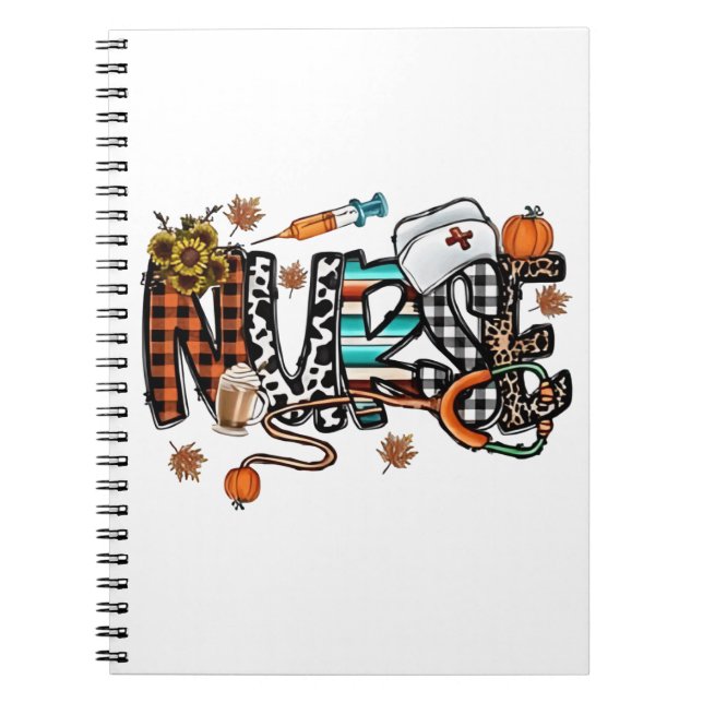 Fall Vibes That Nurse Life Nurse Fall Season Autum Notebook (Front)
