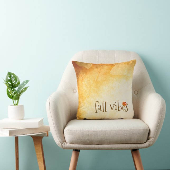 Fall Vibes Throw Pillow (Chair)