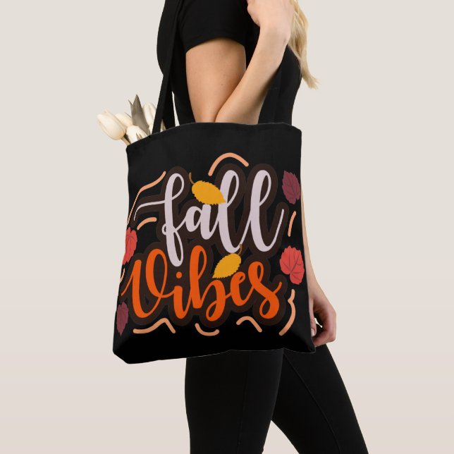 Fall Vibes Tote Bag (Close Up)