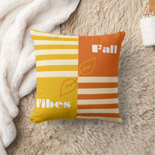 Fall Vibes Yellow and Orange for Autumn Comfort Cushion