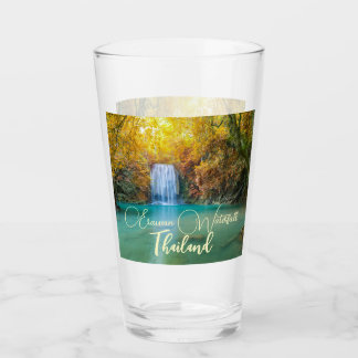 Fall View of Erawan Waterfall Thailand Glass