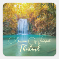 Fall View of Erawan Waterfall Thailand    