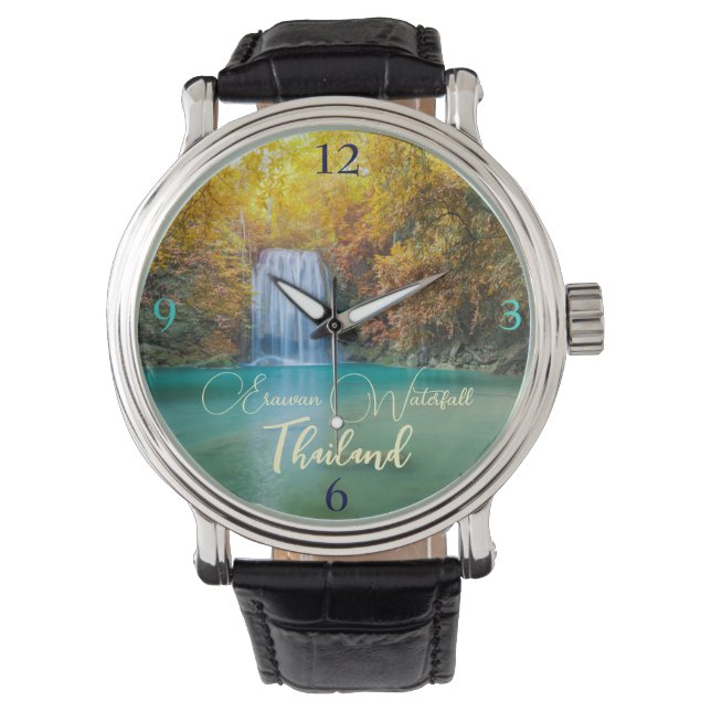 Fall View of Erawan Waterfall Thailand  Watch (Front)