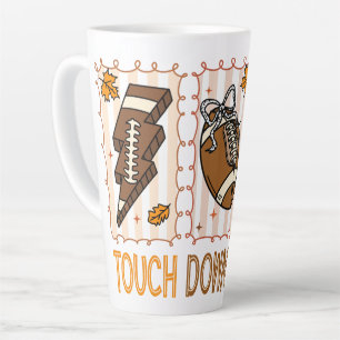 Fall Vintage Football Game Day Latte Mug
