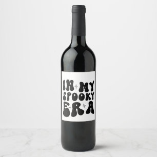 Fall Vintage In My Spooky Era Retro Halloween Wine Label
