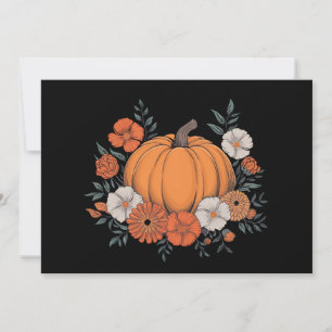 Fall Vintage Pumpkin Autumn Thanksgiving Holiday Card