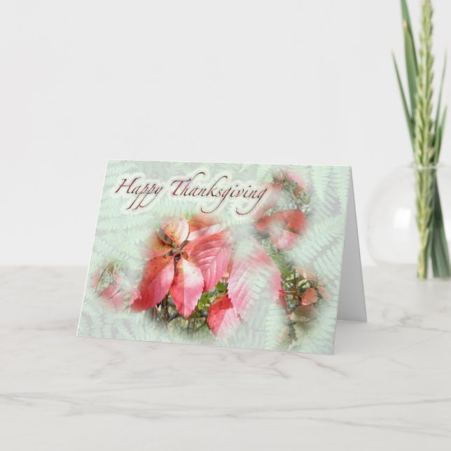 Fall Virginia Creeper Thanksgiving Card (Front)