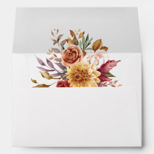 Fall Watercolor Bouquet Envelope
