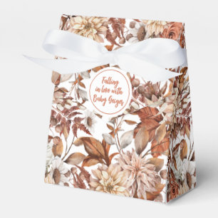 Fall Watercolor Floral  Baby Shower Favour Box