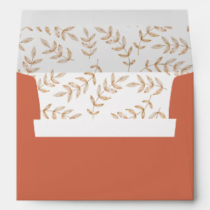 Fall Watercolor Leaf Pattern Envelope