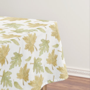 Fall Watercolor Leaves Thanksgiving Tablecloth