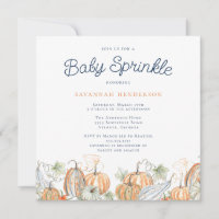Fall Watercolor Pumpkins Baby Sprinkle