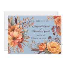 Fall Watercolor Rustic Floral Wedding