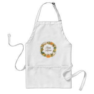 fall watercolor wreath standard apron