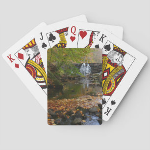 Fall Waterfall and Creek Pennsylvania Nature Playing Cards