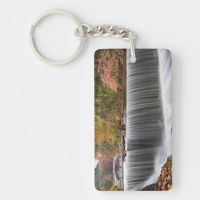 Fall Waterfall at Vanderbuilt Key Ring (Front)
