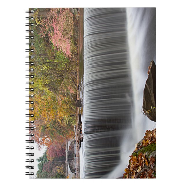 Fall Waterfall at Vanderbuilt Spiral Notebook (Front)