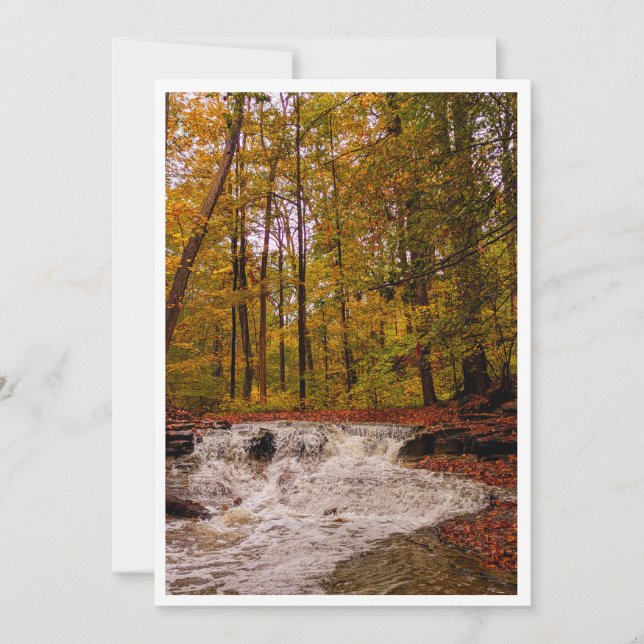 Fall Waterfall Holiday Card (Front)