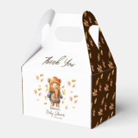 Fall We Can Bearly Wait Baby Shower Favour Box