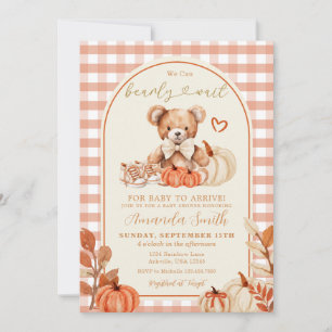 Fall We Can Bearly Wait Fall Baby Shower Invitation