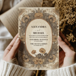 Fall Wedding Art Nouveau Invitation