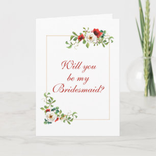 Fall Wedding Bridesmaid Card