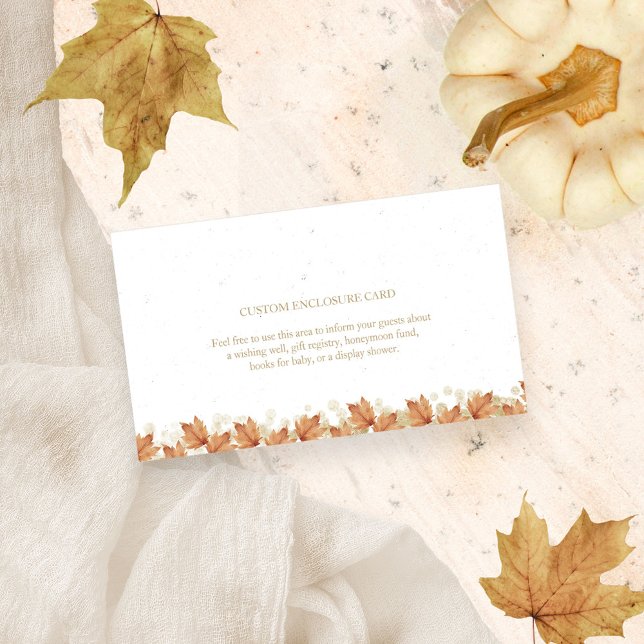 Fall Wedding Custom Enclosure Card (Creator Uploaded)