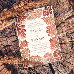 Fall Wedding Elegant Bohemian Watercolor  Invitation<br><div class="desc">Set the mood for your autumn celebration with this Fall Wedding Elegant Bohemian Watercolor Invitation, featuring soft watercolor autumn leaves in warm terracotta, brown, and cream tones. With its blend of earthy colours, boho bohemian charm, and modern simplicity, this invitation offers a perfect mix of rustic elegance and seasonal romance....</div>