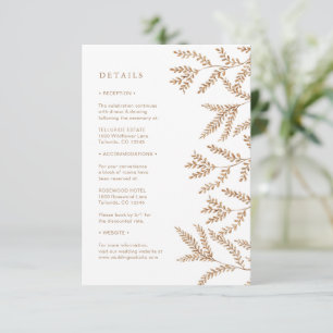 Fall Wedding Enclosure Card