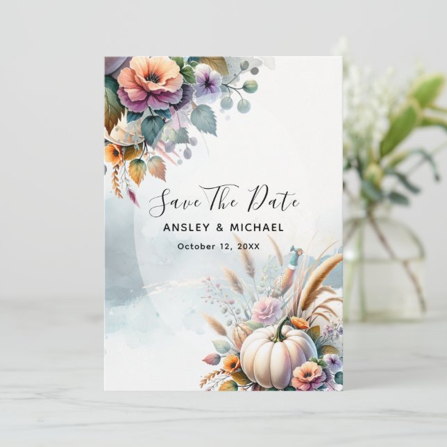  Fall Wedding  Invitation (Standing Front)