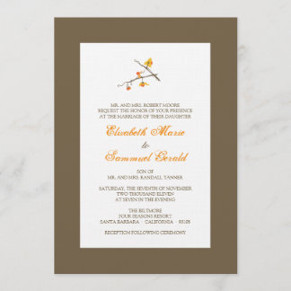 Fall Wedding Invitation - Bittersweet
