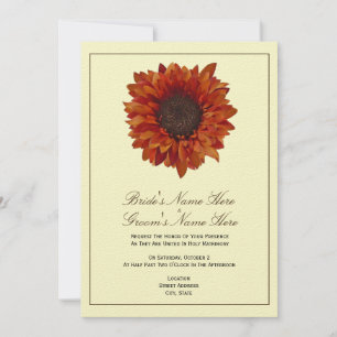 Fall Wedding Invitation - From Bride & Groom