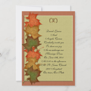 Fall wedding Invitation or party