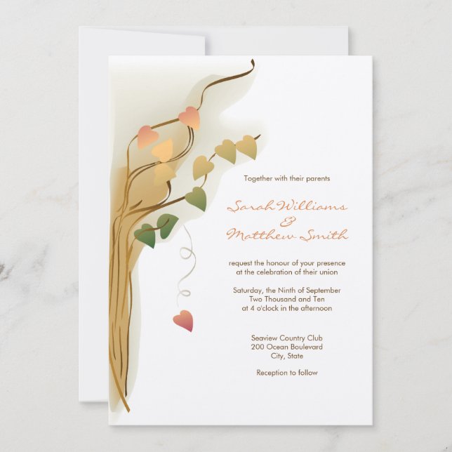Fall Wedding Invitations (Front)