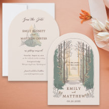 Fall Wedding Modern Rustic Elegant Simple Forest 