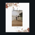 Fall Wedding Photo Thank You Post Card<br><div class="desc">This timeless,  romantic design features a  modern script paired with bold text. Please contact me if you need help with this design.</div>