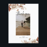 Fall Wedding Photo Thank You Post Card<br><div class="desc">This timeless,  romantic design features a  modern script paired with bold text. Please contact me if you need help with this design.</div>